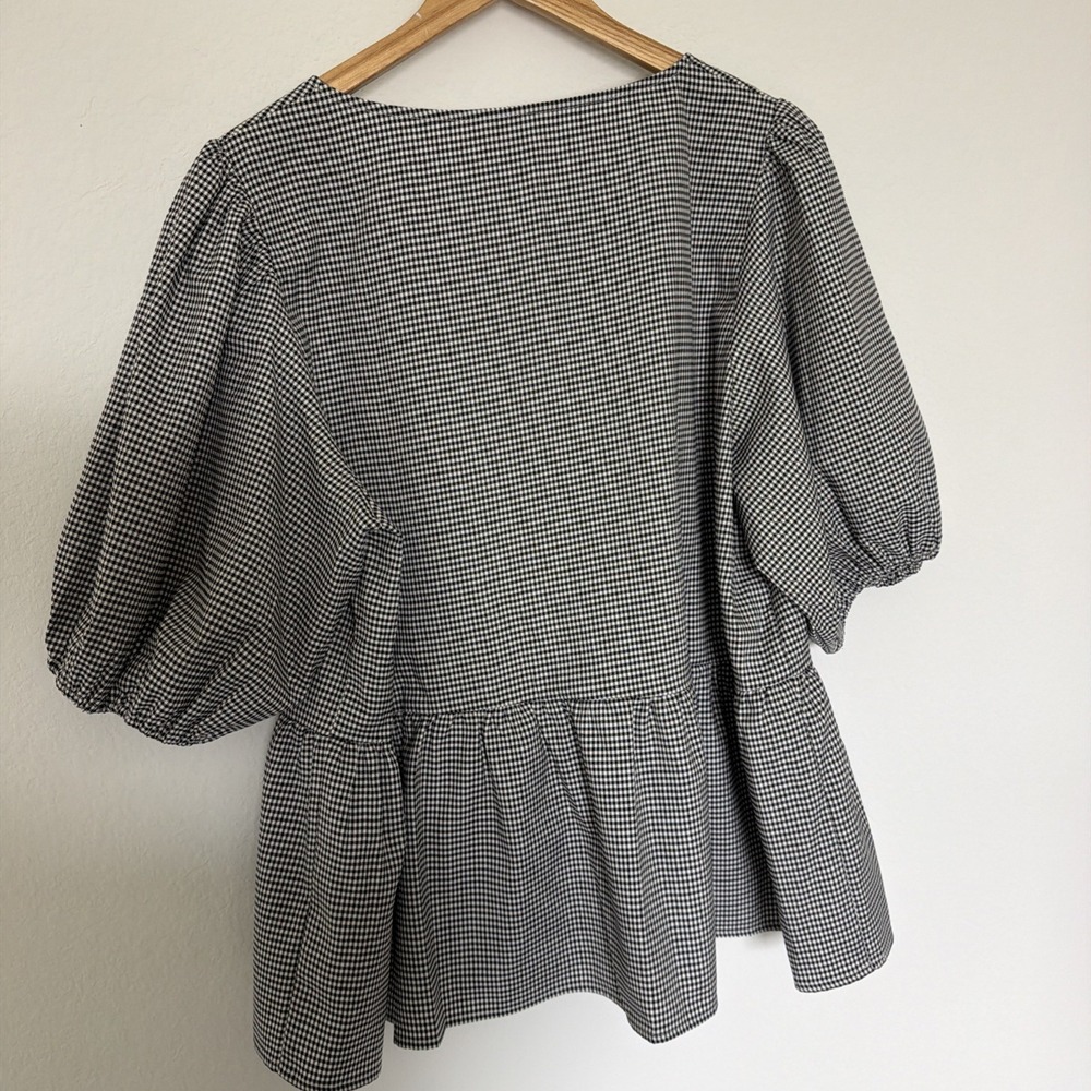 Chic Soul Women's Plus Take It Easy Now Top Black Gingham Sz 3X - Picture 7 of 7